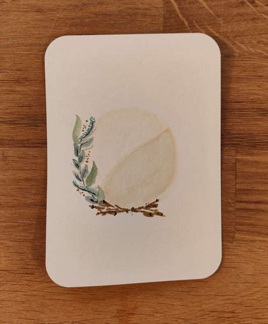 Handgemachte Grusskarte mit floralem Aquarell-Design